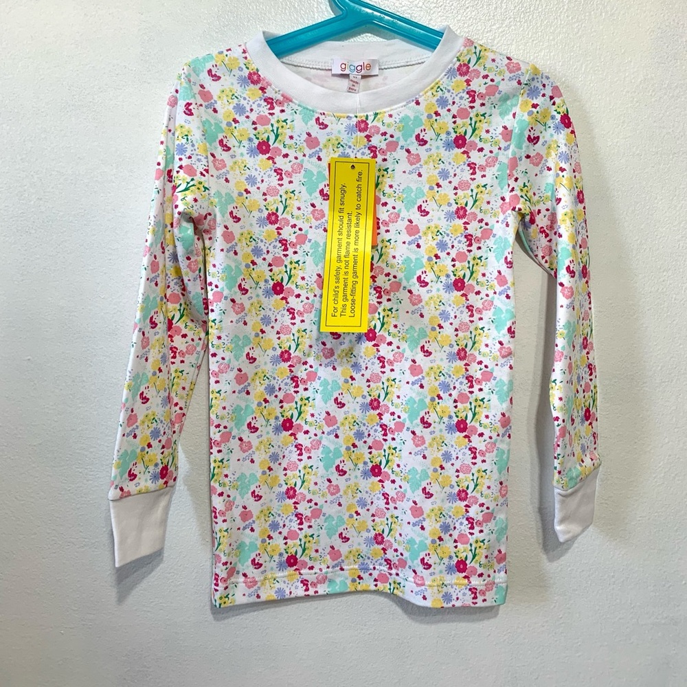GIGGLE 2pc Floral Pajama Set - Picture 3 of 7